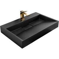 умивальник Rea Goya 45,5x100 black (REA-U8666)