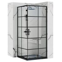 душова кабіна Rea Concept Black 90x90 скло прозоре (REA-K5478)
