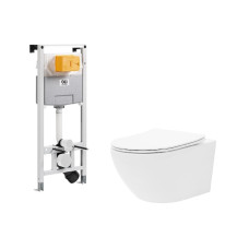 унітаз Rea Carlo Mini + сидіння slim n soft-close + інсталяція Oli Olipure 30x20 (880780/152972+REA-C2760)