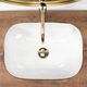 умивальник Rea Belinda Wave 46,5x33 white /gold (REA-U8472)
