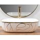 умивальник Rea Belinda Wave 46,5x33 white /gold (REA-U8472)