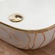 умивальник Rea Belinda Wave 46,5x33 white /gold (REA-U8472)