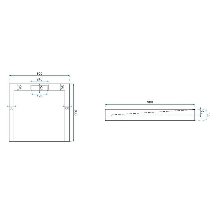 піддон Rea Grand 90x90 квадратний white (REA-K4592)