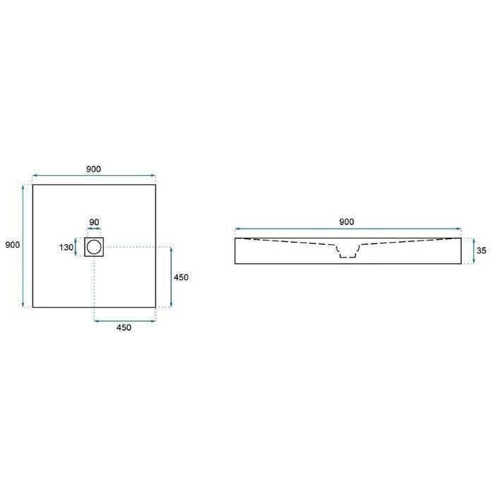 піддон Rea Rock 90x90 квадратний white (REA-K5580)