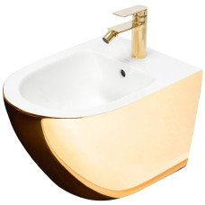 біде Rea Carlo Mini підвісне gold white (REA-C2288)