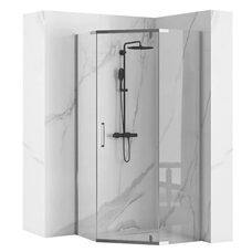 душова кабіна Rea Axin 90x90 chrome безпечне скло прозоре (REA-K8779)