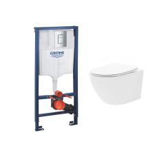 набір унітаз Rea Carlo Mini + інсталяція Grohe Rapid SL (REA-C2760+ 38772001)