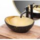 умивальник Rea Sofia 41x34,5 gold/marble black (REA-U8011)