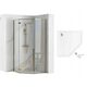 душова кабіна Rea Diamond 80x80 gold безпечне скло прозоре (REA-K6615)