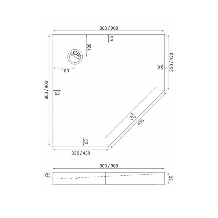 душова кабіна Rea Diamond 80x80 gold безпечне скло прозоре (REA-K6615)
