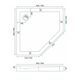 душова кабіна Rea Diamond 80x80 gold безпечне скло прозоре (REA-K6615)