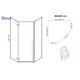 душова кабіна Rea Diamond 80x80 gold безпечне скло прозоре (REA-K6615)