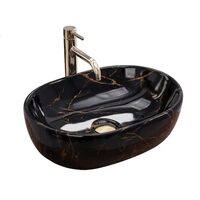 умивальник Rea Amelia 34,5x48 black marble shiny (REA-U8000)