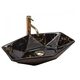 умивальник Rea Vegas 37x57 black marble shiny (REA-U5603)
