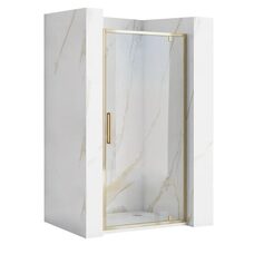душові двері Rea Rapid Swing 90x195 безпечне скло, прозоре, gold (REA-K5618)