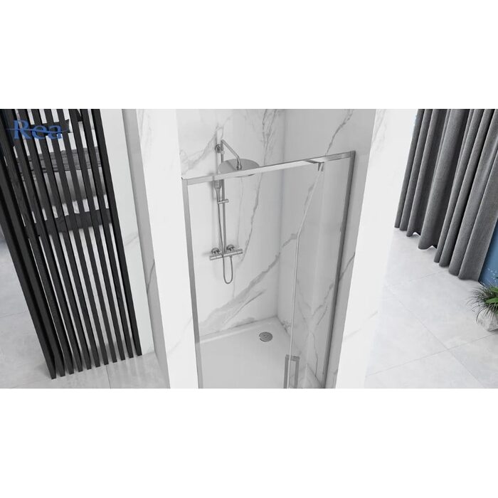 душові двері Rea Rapid Swing 90x195 безпечне скло, прозоре, chrome (REA-K5606)