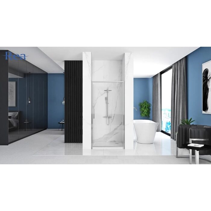 душові двері Rea Rapid Swing 100x195 безпечне скло, прозоре, chrome (REA-K5607)
