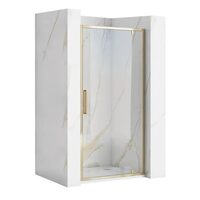 душові двері Rea Rapid Swing 100x195 безпечне скло, прозоре, gold (REA-K5619)