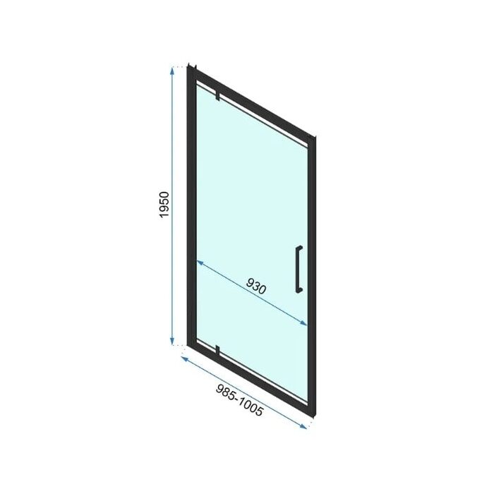 душові двері Rea Rapid Swing 100x195 безпечне скло, прозоре, gold (REA-K5619)