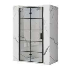 душові двері Rea Molier 80x190 безпечне скло, прозоре, чорний (REA-K8537)