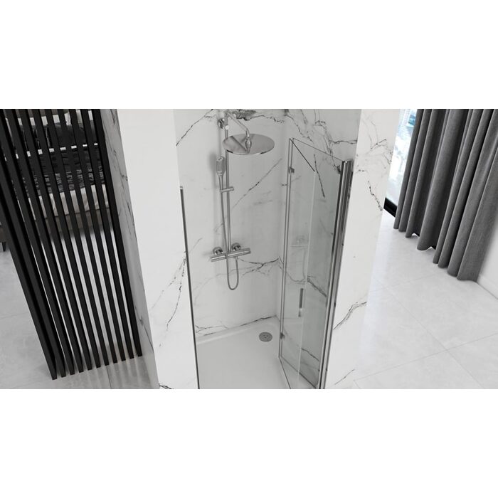 душові двері Rea Molier 100x190 безпечне скло, прозоре, chrome (REA-K6371)