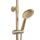 душовий гарнітур Rea Lungo brush gold, з термостатом (REA-P6604)