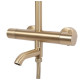 душовий гарнітур Rea Lungo brush gold, з термостатом (REA-P6604)