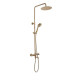 душовий гарнітур Rea Lungo brush gold, з термостатом (REA-P6604)