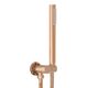 душовий комплект прихованого монтажу Rea Lungo rose gold з термостатом (REA-P6613)