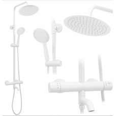 душовий гарнітур Rea Lungo white, з термостатом (REA-P6608)