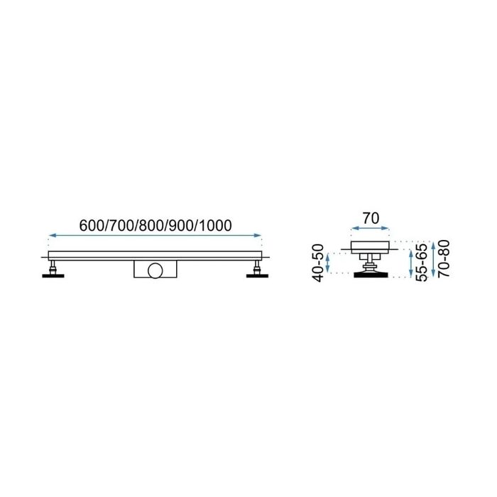 трап Rea Neo & Pure Pro, мідь, 800 мм (REA-G8022)