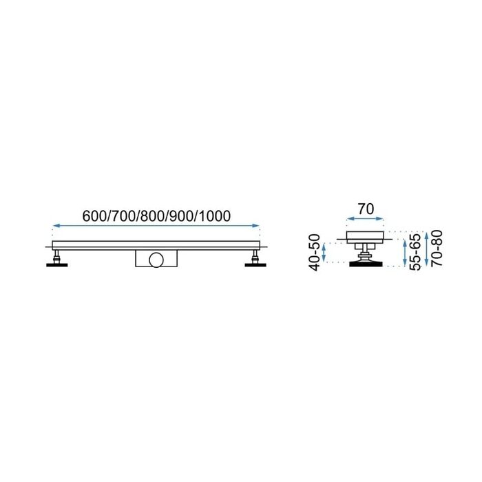 трап Rea Neo & Pure Pro, мідь, 600 мм (REA-G8020)