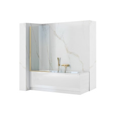 штора для ванни Rea Elegant 70x140 gold скло прозоре (REA-W6600)
