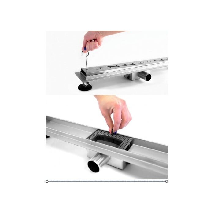 трап Rea Line2 N chrome 900 мм (REA-G0107)