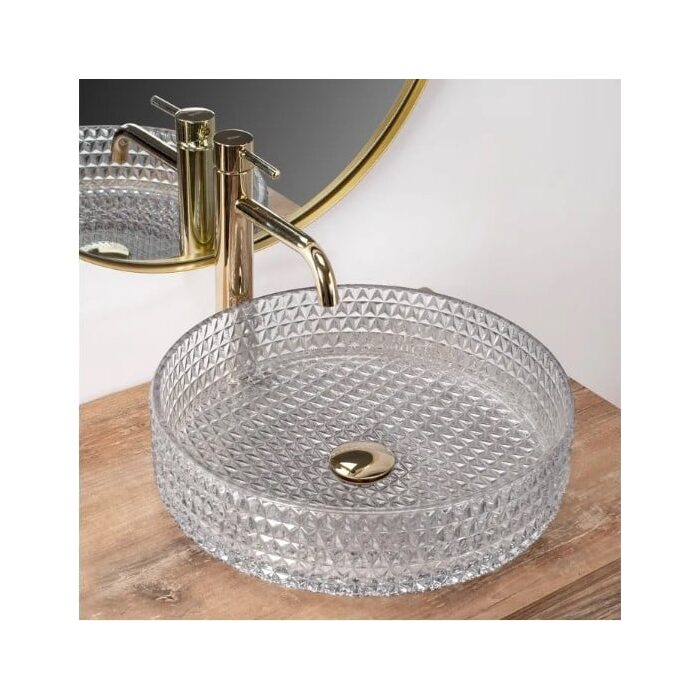 умивальник Rea Cristal 40x40 transparent (REA-U0284)