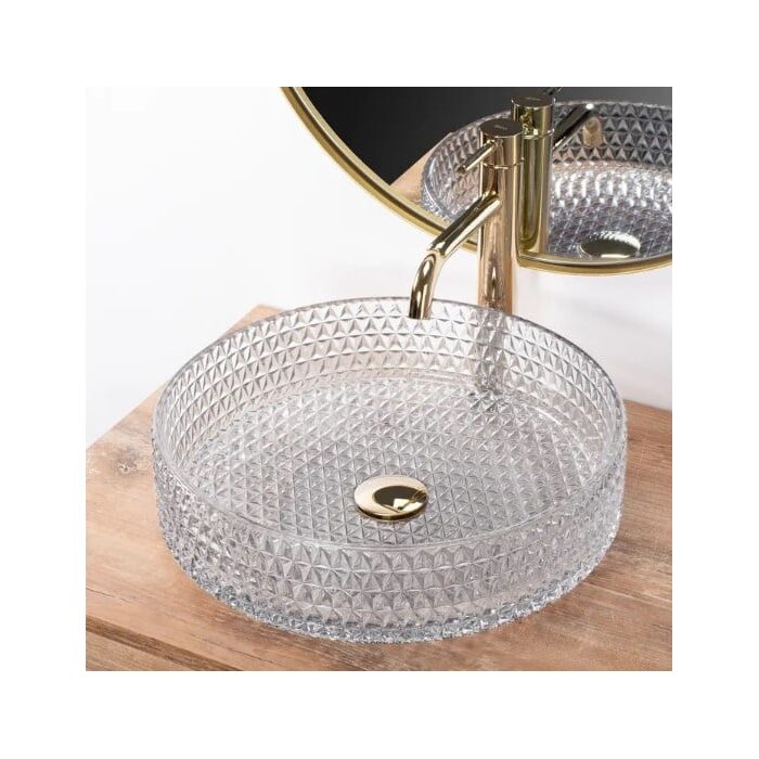 умивальник Rea Cristal 40x40 transparent (REA-U0284)