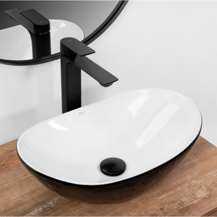 умивальник Rea Royal 48x30,5 mini black/white (REA-U0538)