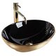 умивальник Rea Sofia 41x33,5 black gold brush (REA-U3310)