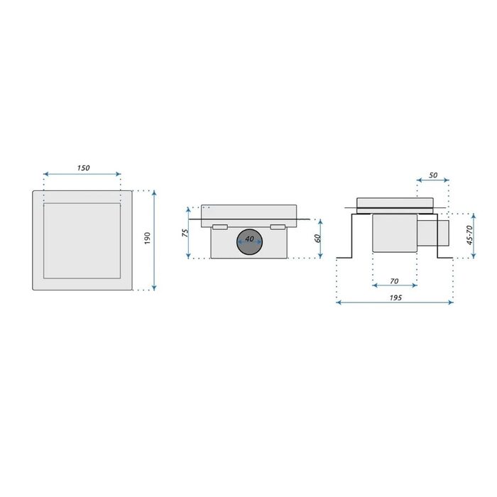 трап Rea Cross 150x150 Nickel brush (REA-G6201)