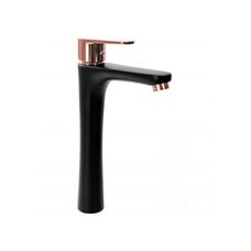 змішувач для умивальника Rea Mild rose gold/black, високий (REA-B4808)