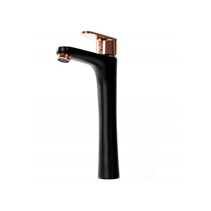 змішувач для умивальника Rea Mild rose gold/black, високий (REA-B4808)