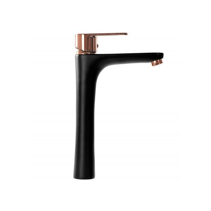 змішувач для умивальника Rea Mild rose gold/black, високий (REA-B4808)
