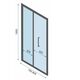 душові двері Rea Rapid Fold 80x195 безпечне скло, gold (REA-K4128)