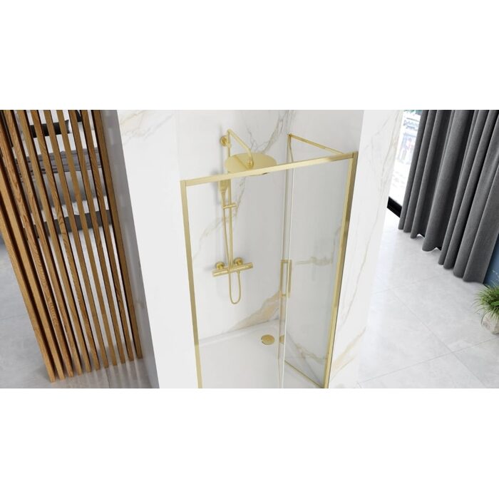 душові двері Rea Rapid Fold 100x195 безпечне скло, gold (REA-K4130)