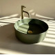 умивальник Rea Sami 37x37 green matt (REA-U4567)