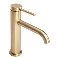 змішувач для умивальника Rea Clif gold brushed низький (REA-B5323)