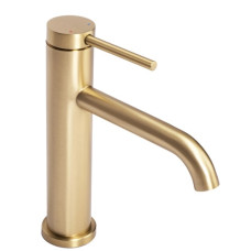 змішувач для умивальника Rea Clif gold brushed низький (REA-B5323)