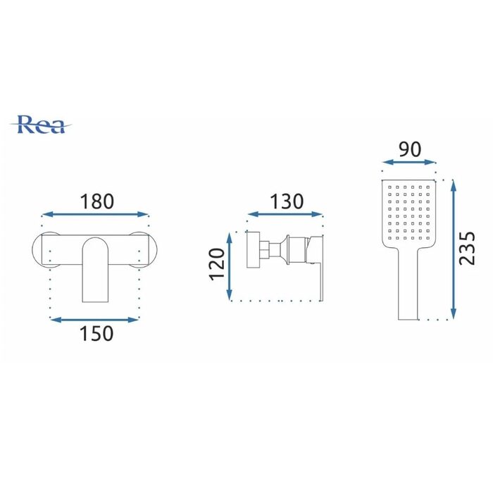 змішувач для ванни Rea Urban chrome (REA-B8547)