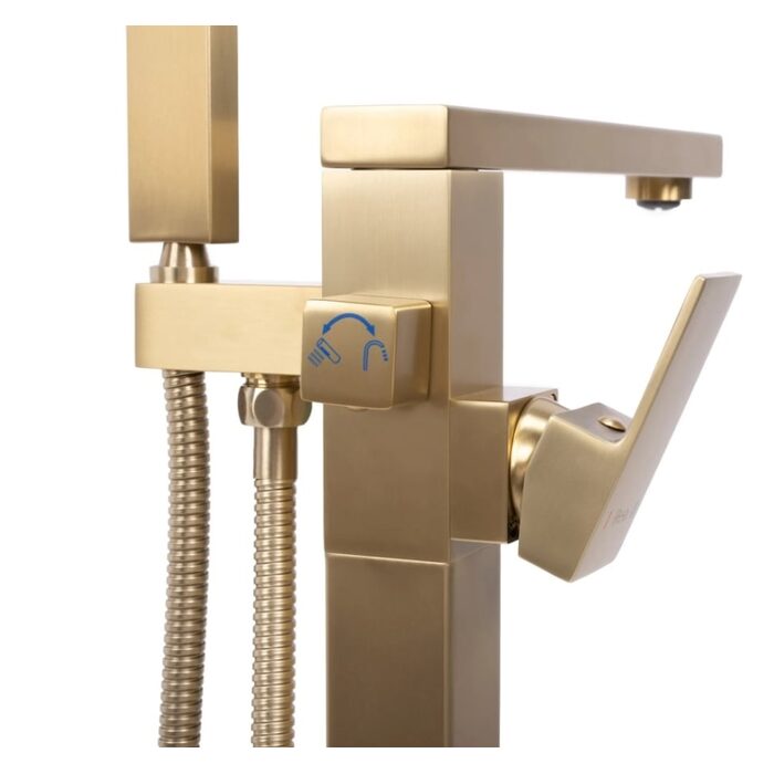 змішувач для ванни Rea Tery окремостоящий, gold brush (REA-B5307)