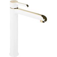 змішувач для умивальника Rea Melia високий, white-gold (REA-B2709)